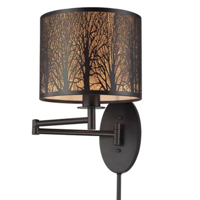 Buy ELK Lighting Woodland Sunrise Swingarm Wall Sconce in Oil-Rubbed Bronze from Bed Bath & Beyond